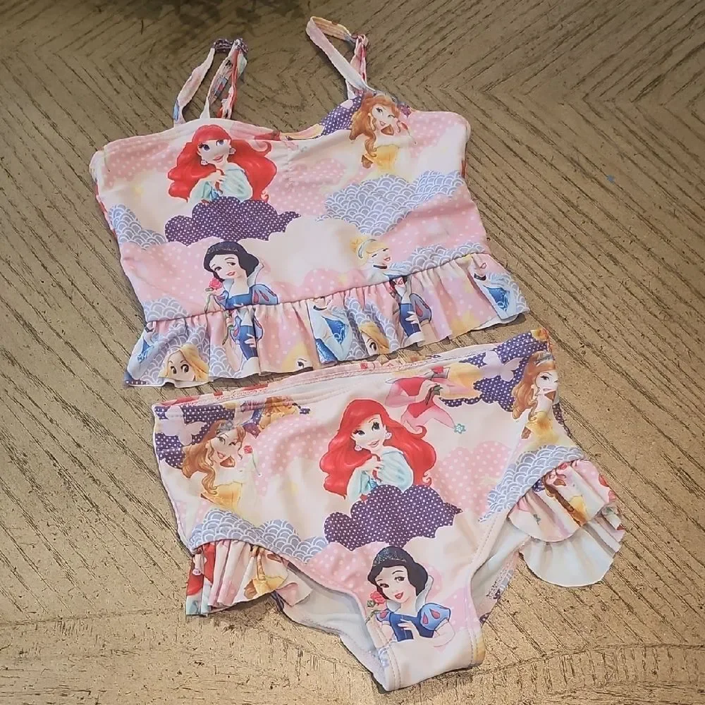 Girls' Princess 2 Piece Swimsuit Size 4-5